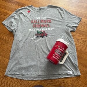 Hallmark Christmas movie watching tshirt XL New